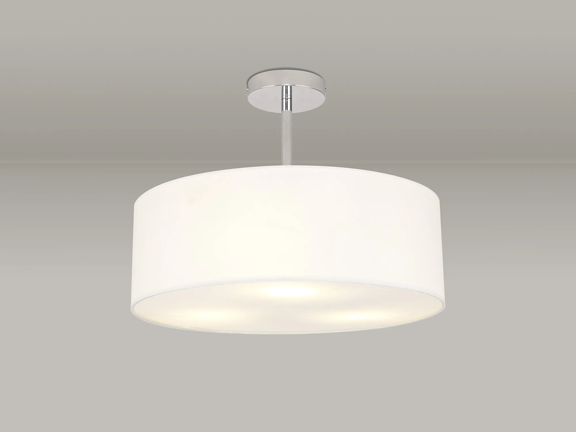 Baymont CH WH Ceiling Lights Deco Semi Flush Fittings